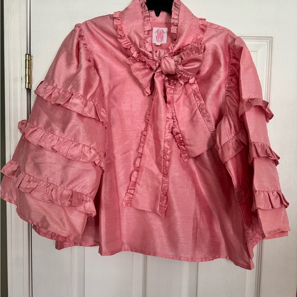 Elizabeth Wilson Pink Ruffled Top - Picture 6 of 6